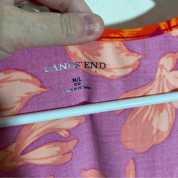 Lands' End floral tropical flounce ruffle dress M/L‎ - Picture 4 of 5